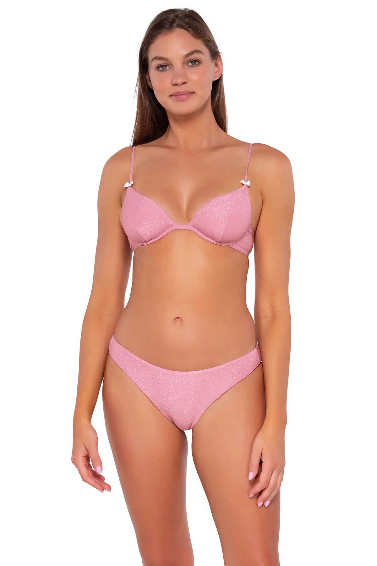 Pink Shimmer Bikini Bottoms