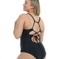 39506362X-068 Body Glove Smoothies Sandbar Plus Size One-Piece Swimsuit - Black