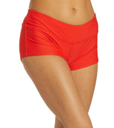 Raisins Women's Bermuda Solids Surf Short - RED