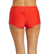 Raisins Women's Bermuda Solids Surf Short - RED