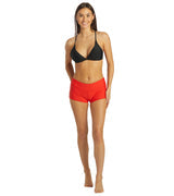 Raisins Women's Bermuda Solids Surf Short - RED