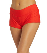 Raisins Women's Bermuda Solids Surf Short - RED