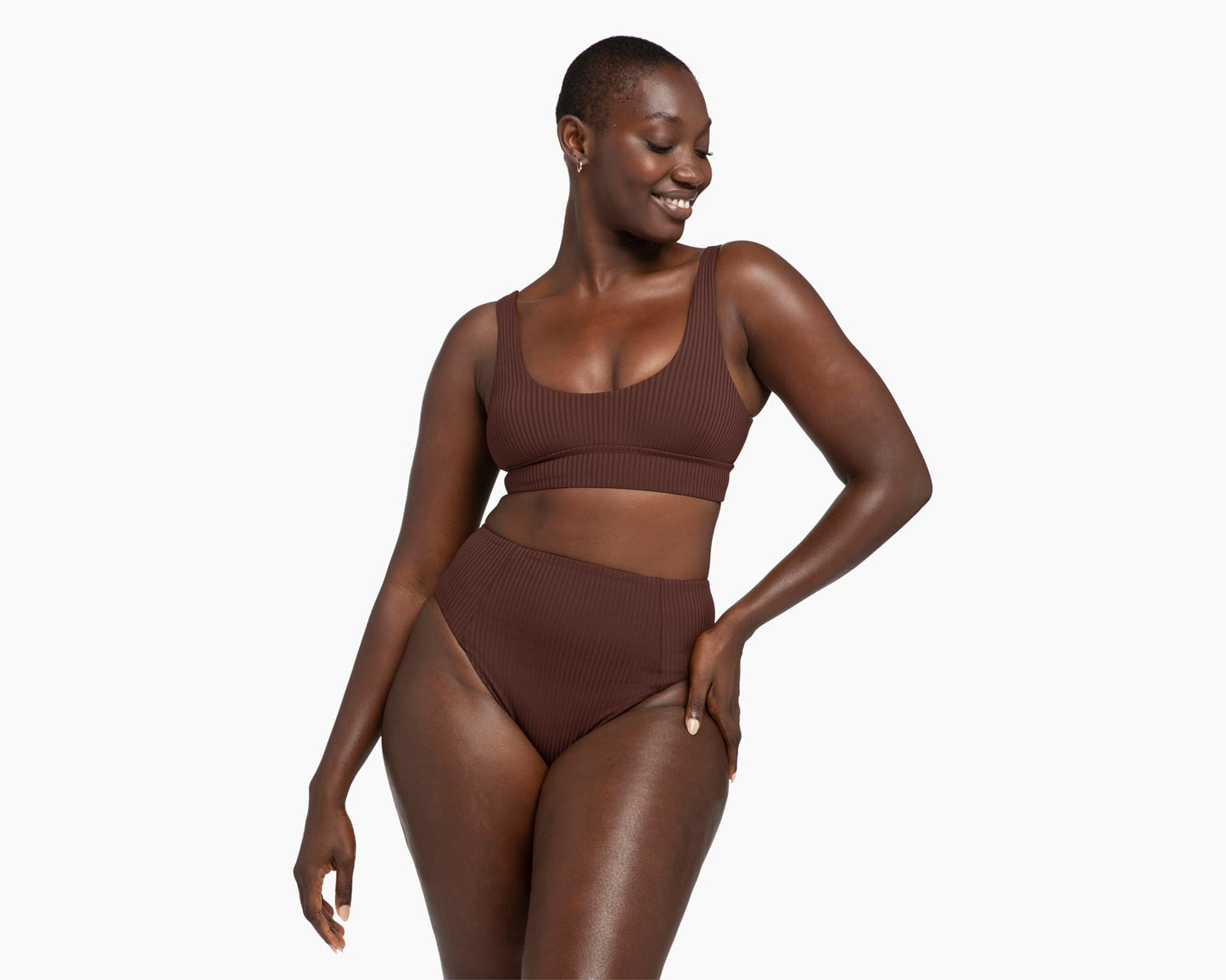 Vitamin A Swim Sienna Tank - Chocolate Ecorib