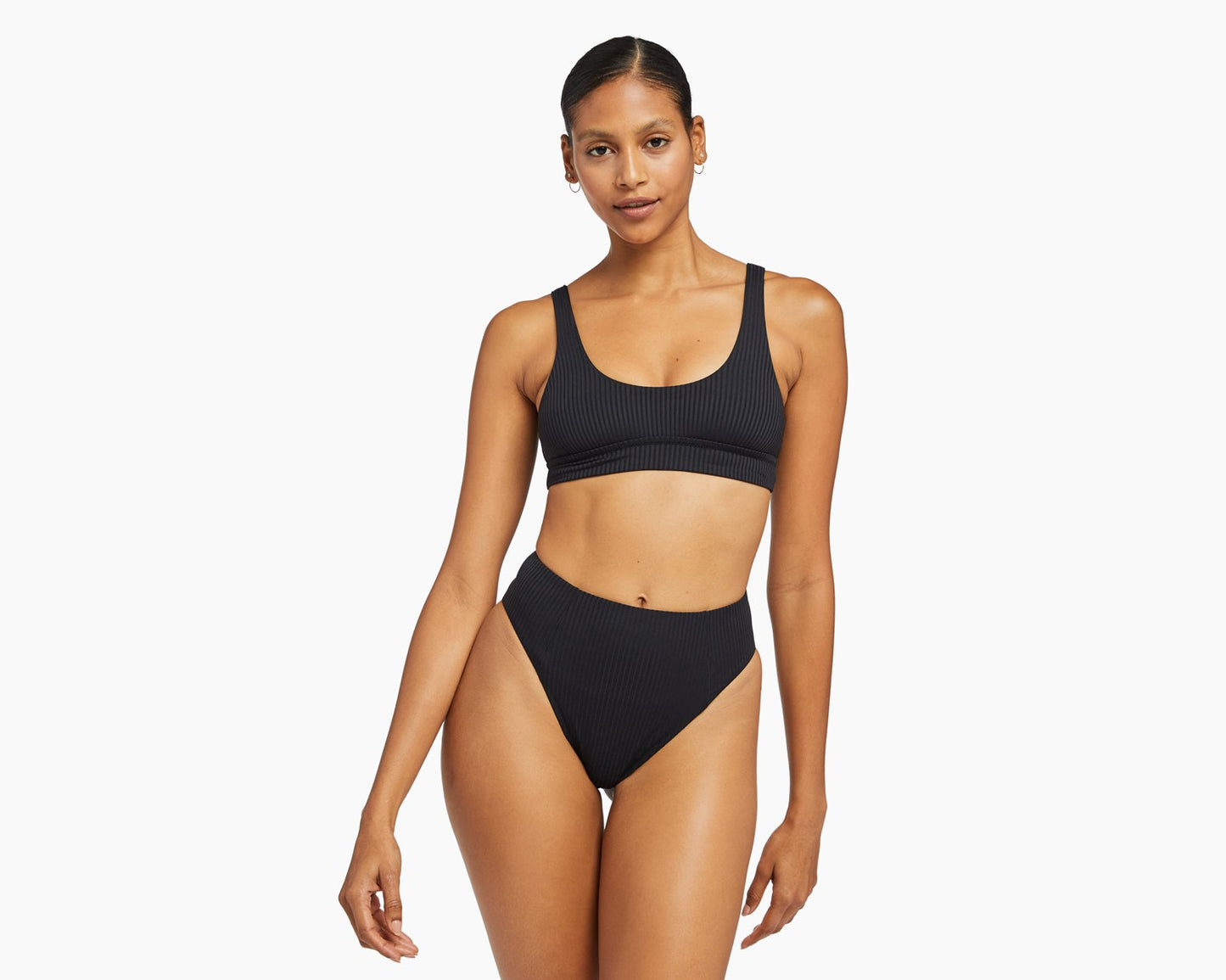 Vitamin A Sienna High Waist Bottom - Black Ecorib