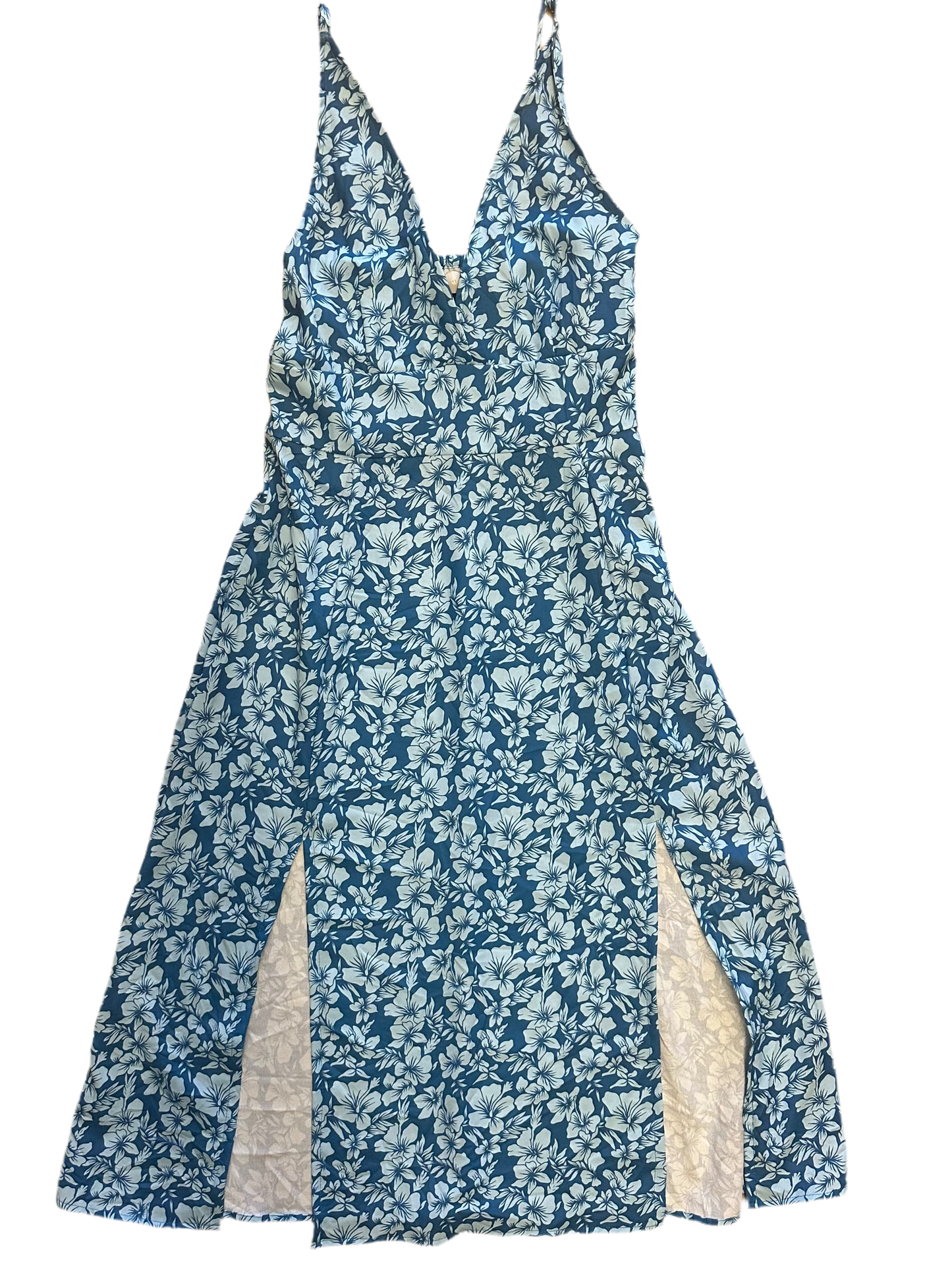 Blue Hawaii print dress