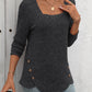 Mandy Square Neck Long Sleeve T-Shirt