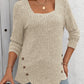 Mandy Square Neck Long Sleeve T-Shirt