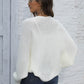 Bat Sleeve Open Front Short Cardigan