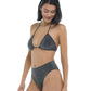 39611219-068 Body Glove Stardust Luana Halter Slider Bikini Top - Black